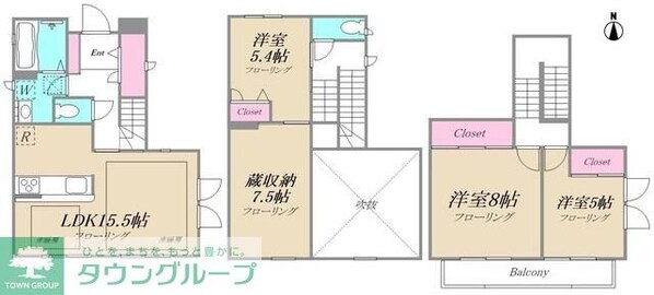 フィーカJ棟の物件間取画像